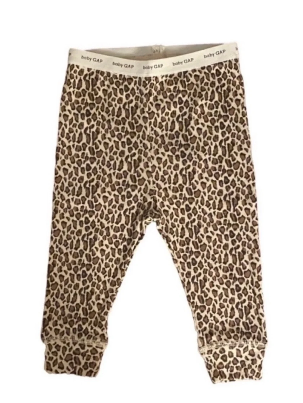 Gap Cat 'Meow' Long Sleeve Pajama Set with Leopard Print Pants